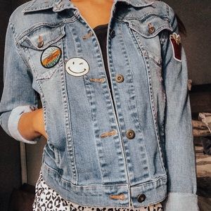 Patchy jean jacket